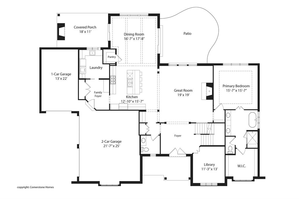 1st floor Plan for 204 Della Way Lakeside Park, KY 41017