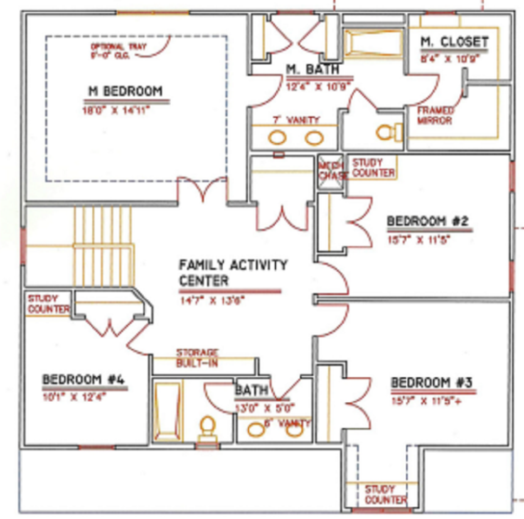 Floor Plan 2 for Lot 110 Valley Creek Farms Burlington, KY 41005